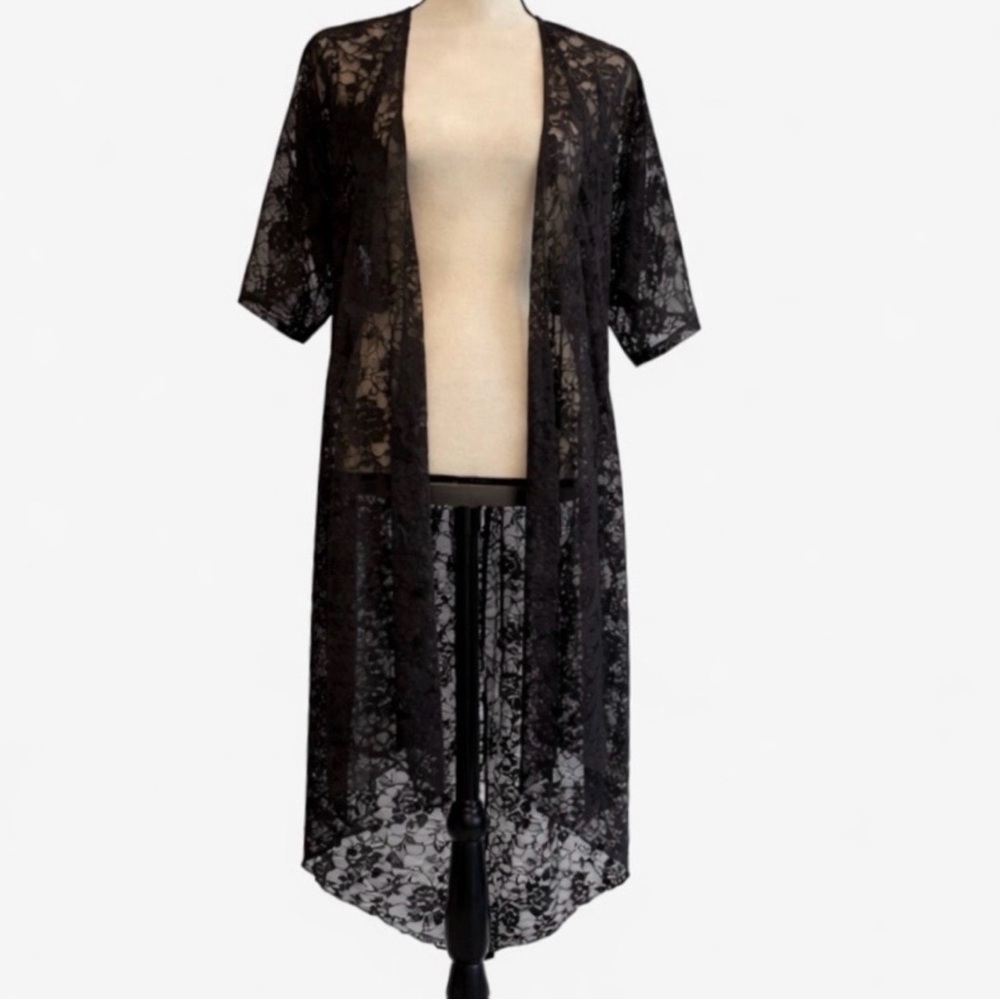 Express • Black Lace Cover-Up or Duster • Size XS/S